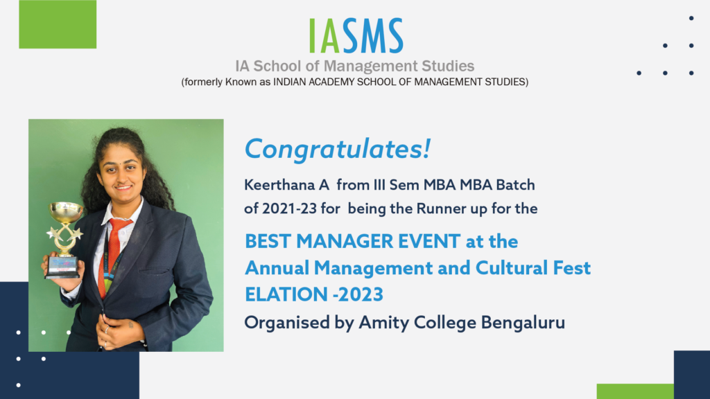 Best Manager Event - IA School of Management Studies