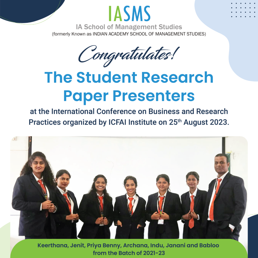 Students Research Papers - IA School of Management Studies (IASMS)