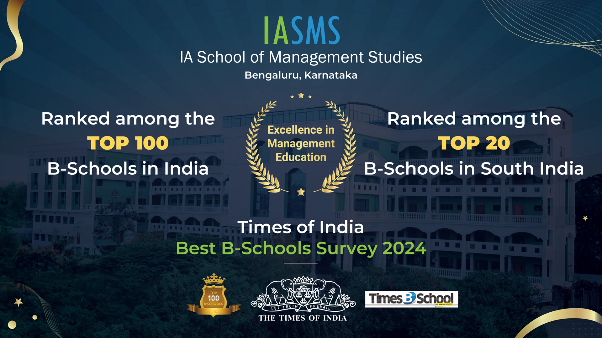 IASMS Ranked Top 100 in India