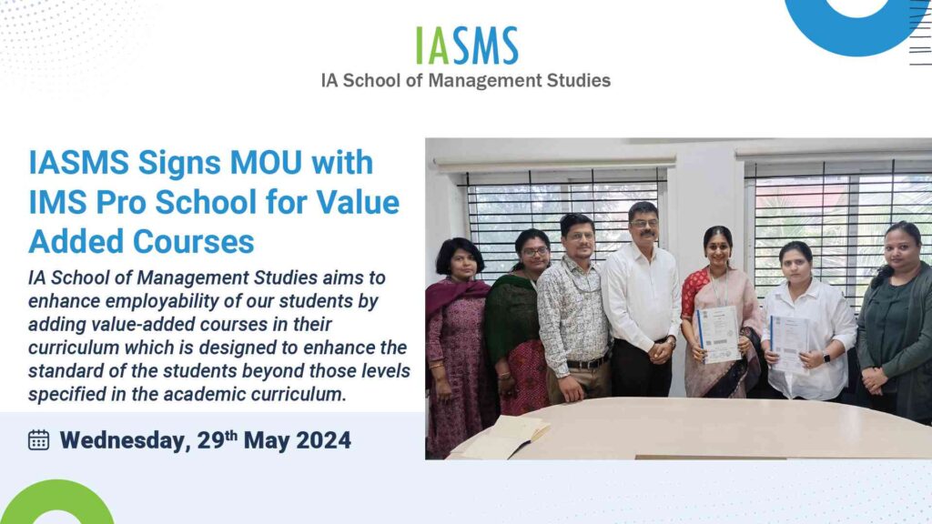 MOU with IMS Pro School