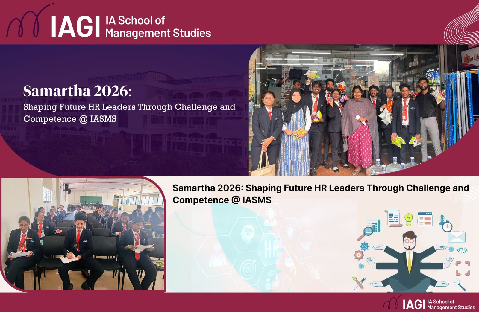 Samartha 2026 HR leadership event at IASMS with student participation