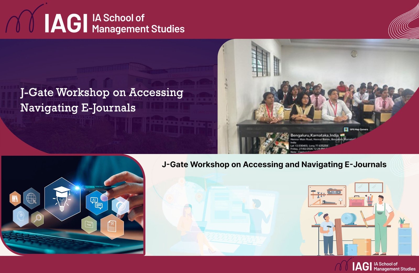 Students attending J-Gate workshop on accessing and navigating e-journals