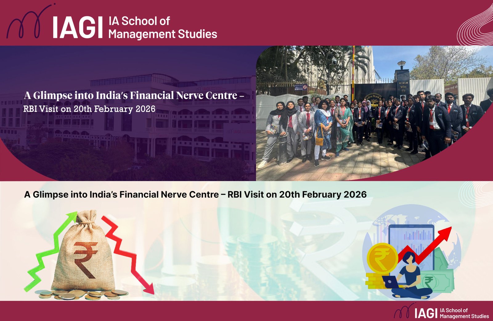 Students during RBI visit learning about India’s financial system and banking operations