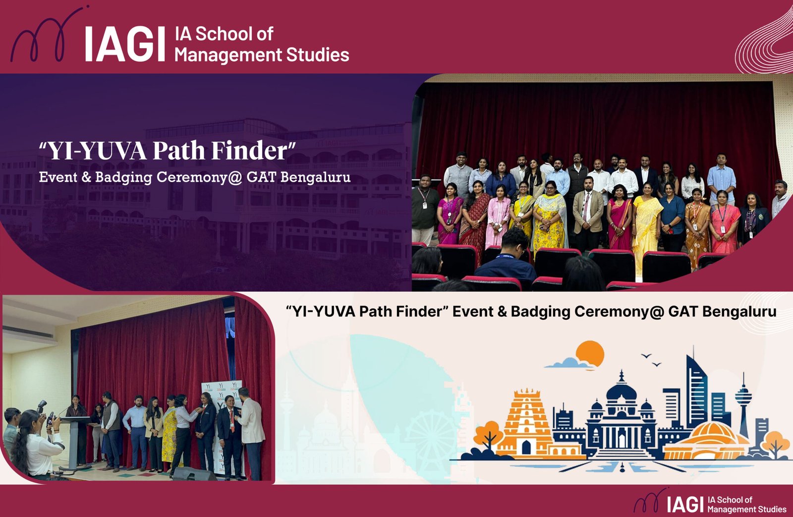 Students participating in YI-YUVA Path Finder Event and Badging Ceremony at GAT Bengaluru