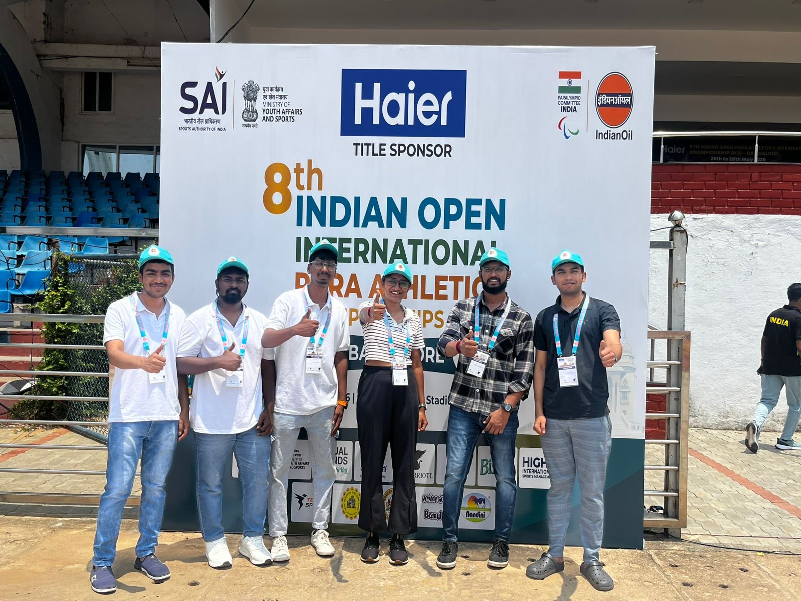 MBA students volunteering at the Indian Open International Para Athletics Championship 2026