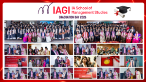 MBA graduates celebrating their graduation at IASMS.